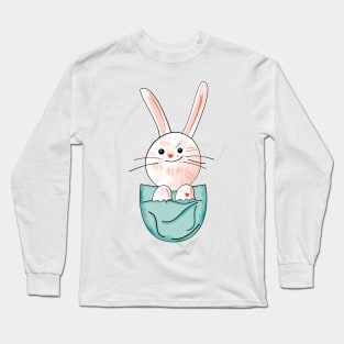 Little rabbit in the pocket Long Sleeve T-Shirt